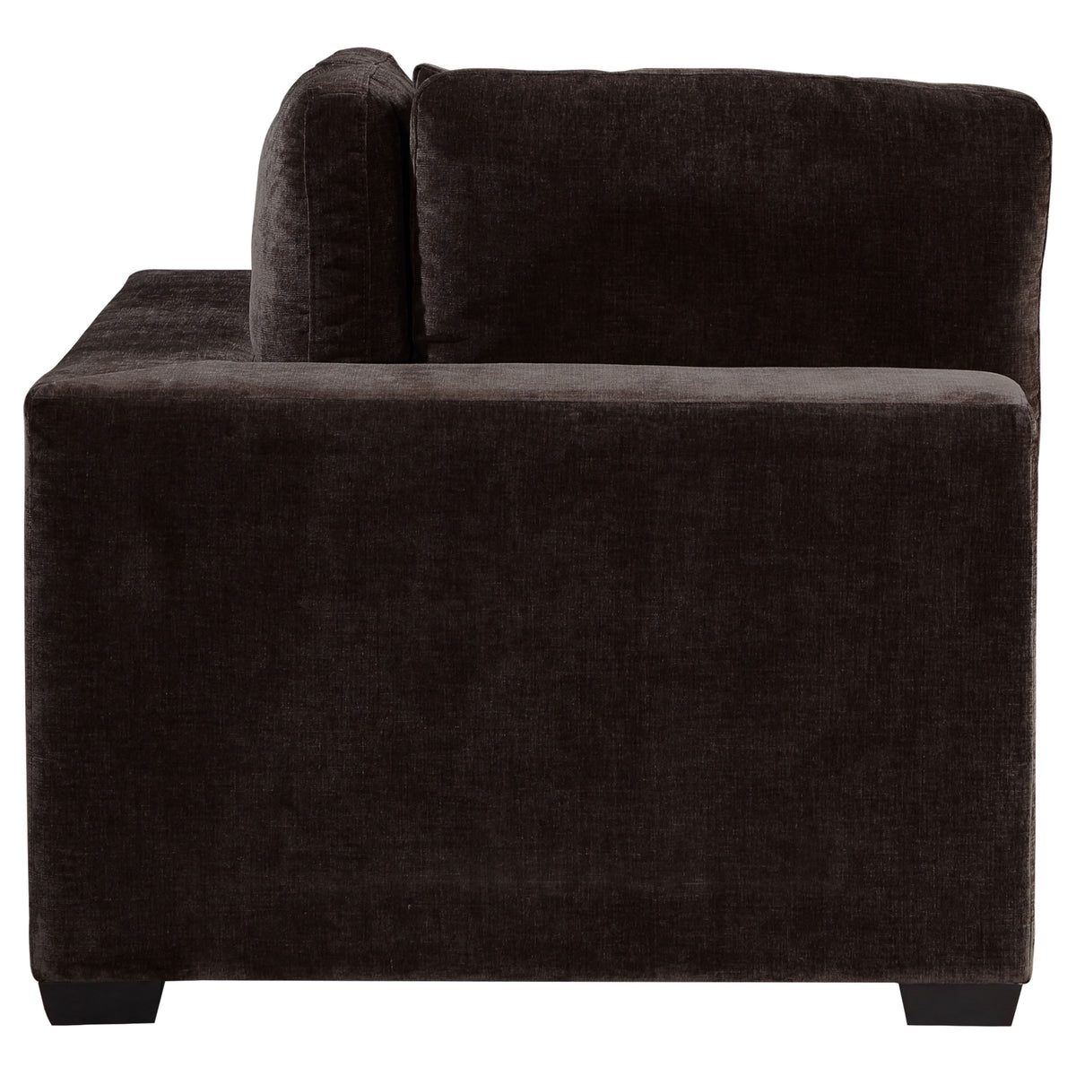 Lakeview Upholstered Corner Chair - Dark Chocolate
