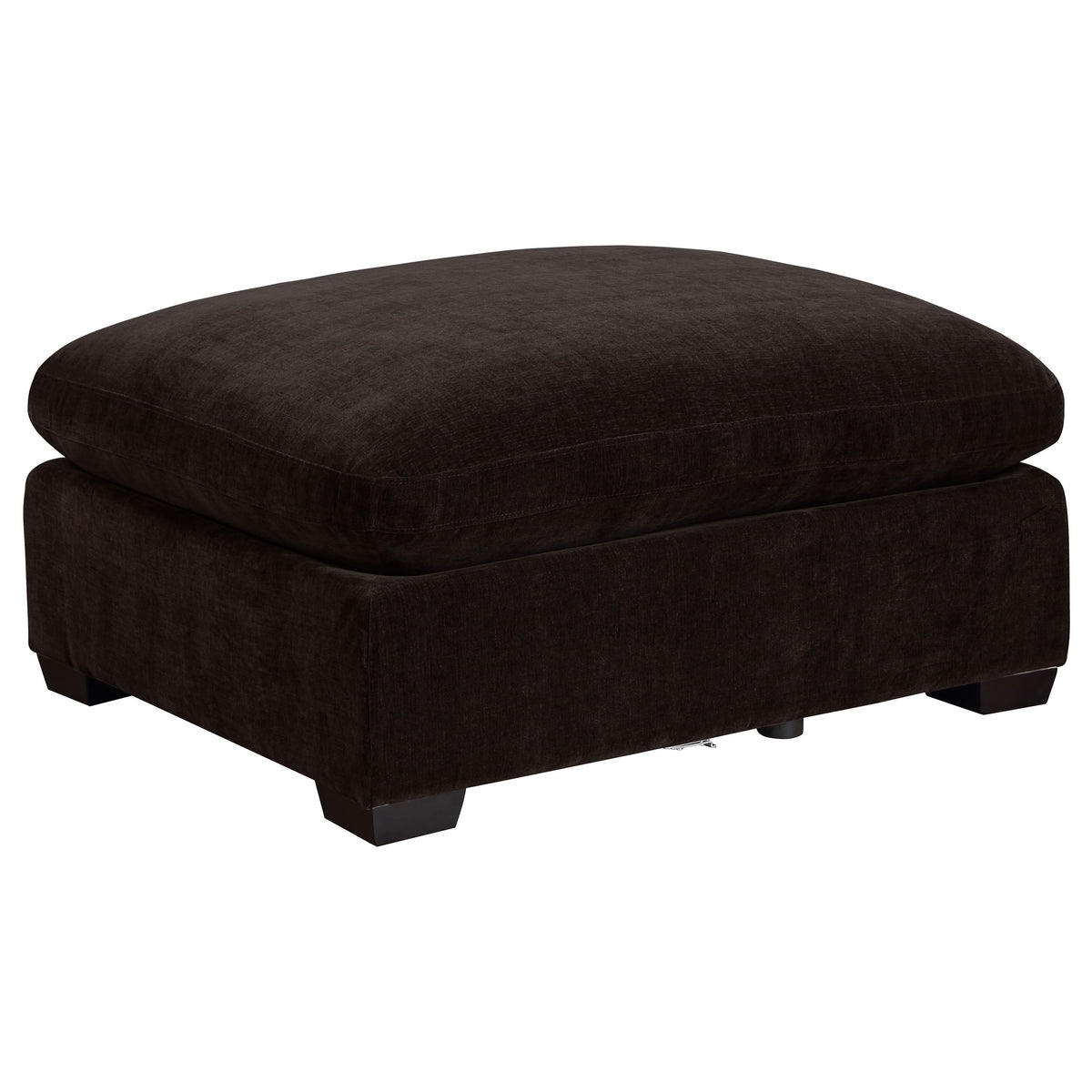 Lakeview Rectangular Upholstered Ottoman - Dark Chocolate