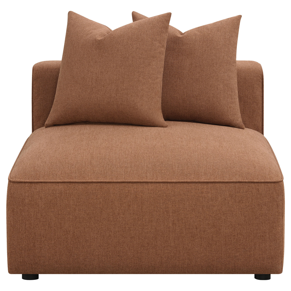 Jennifer Upholstered Armless Chair - Terracotta