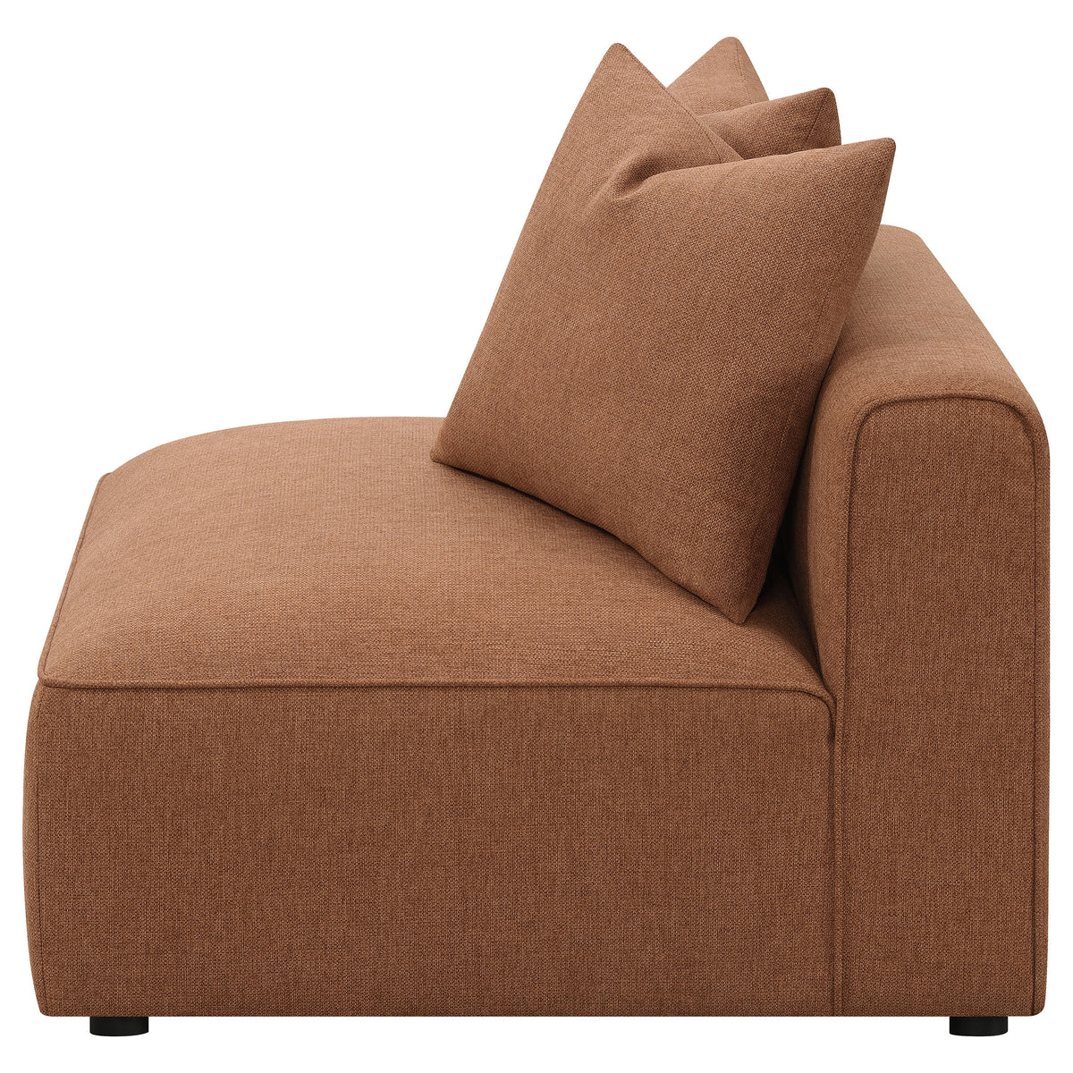 Jennifer Upholstered Armless Chair - Terracotta