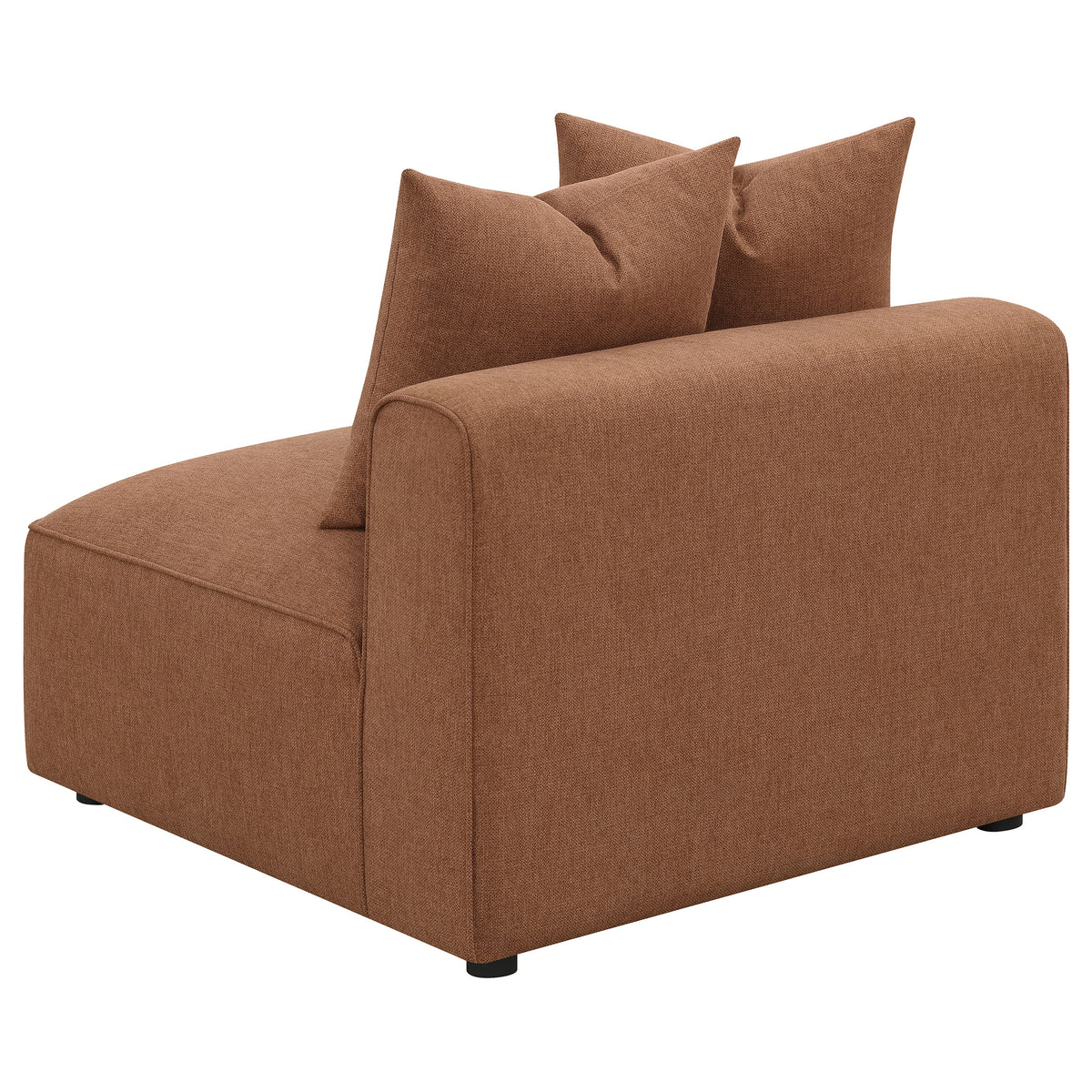 Jennifer Upholstered Armless Chair - Terracotta