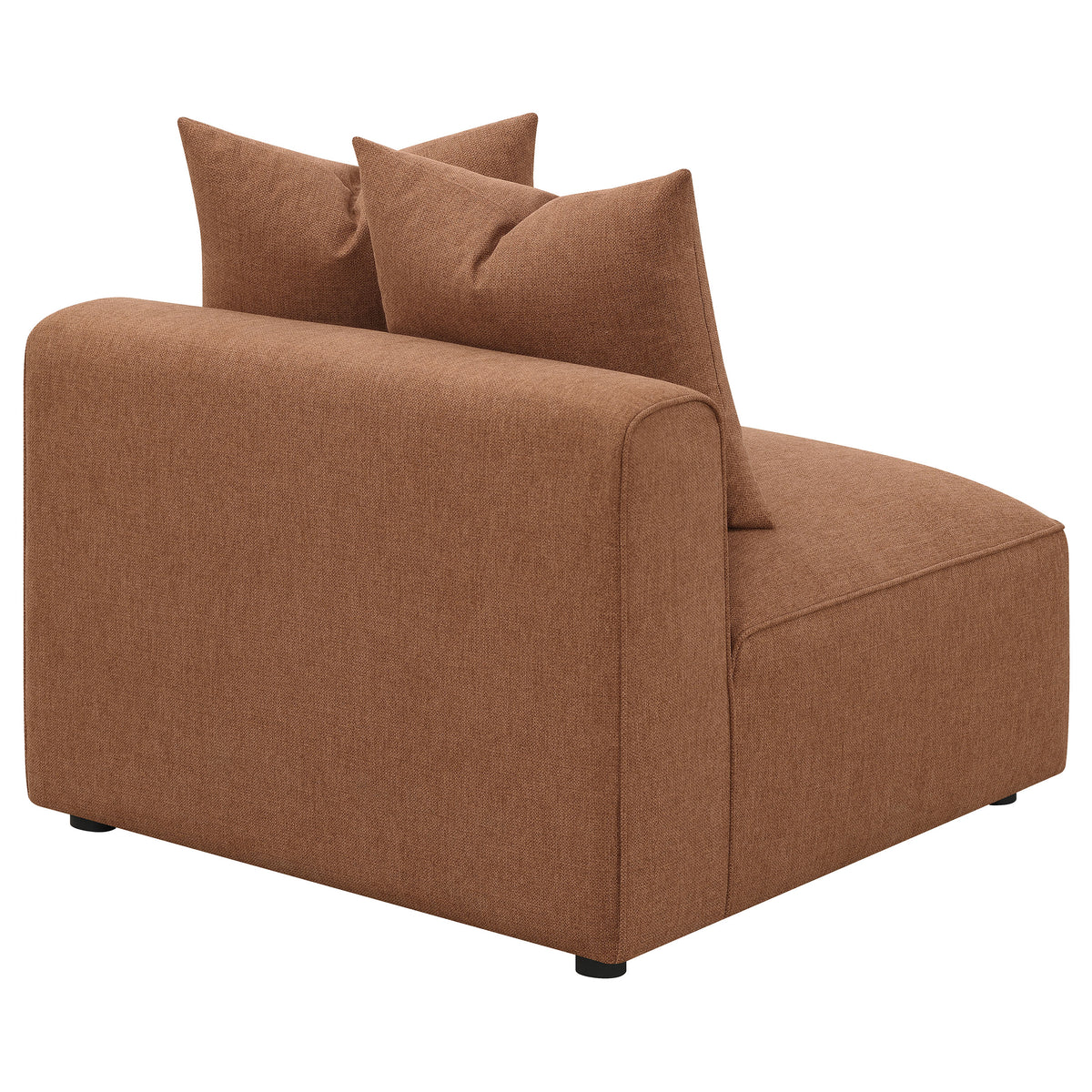Jennifer Upholstered Armless Chair - Terracotta