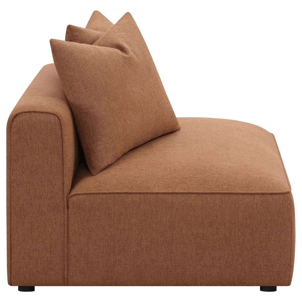 Jennifer Upholstered Armless Chair - Terracotta