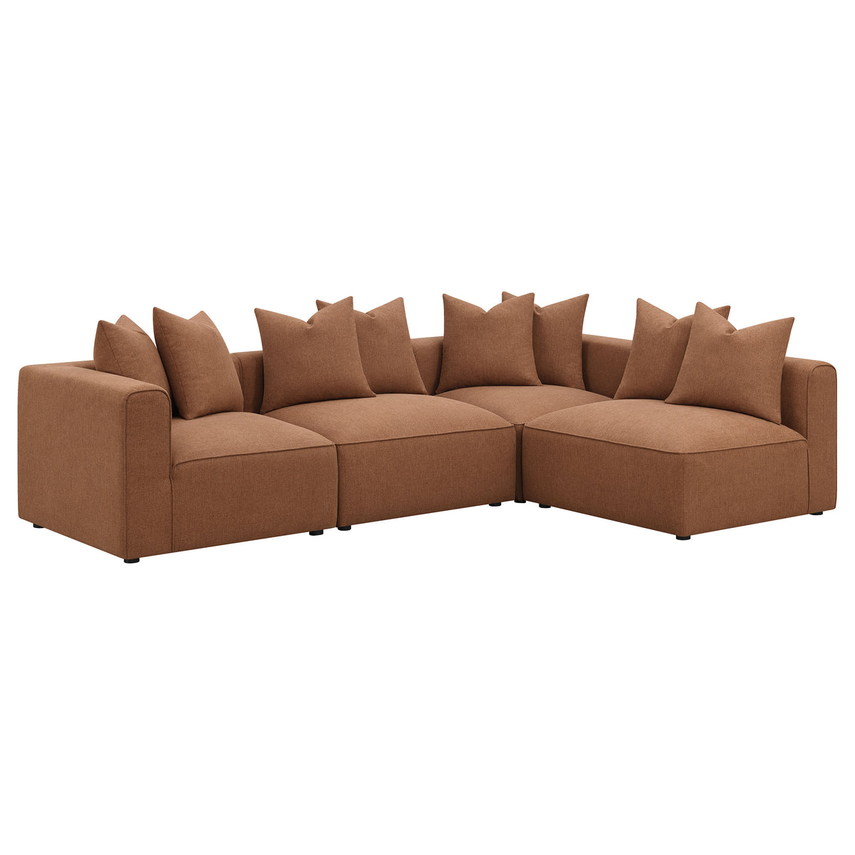 Jennifer Upholstered Armless Chair - Terracotta
