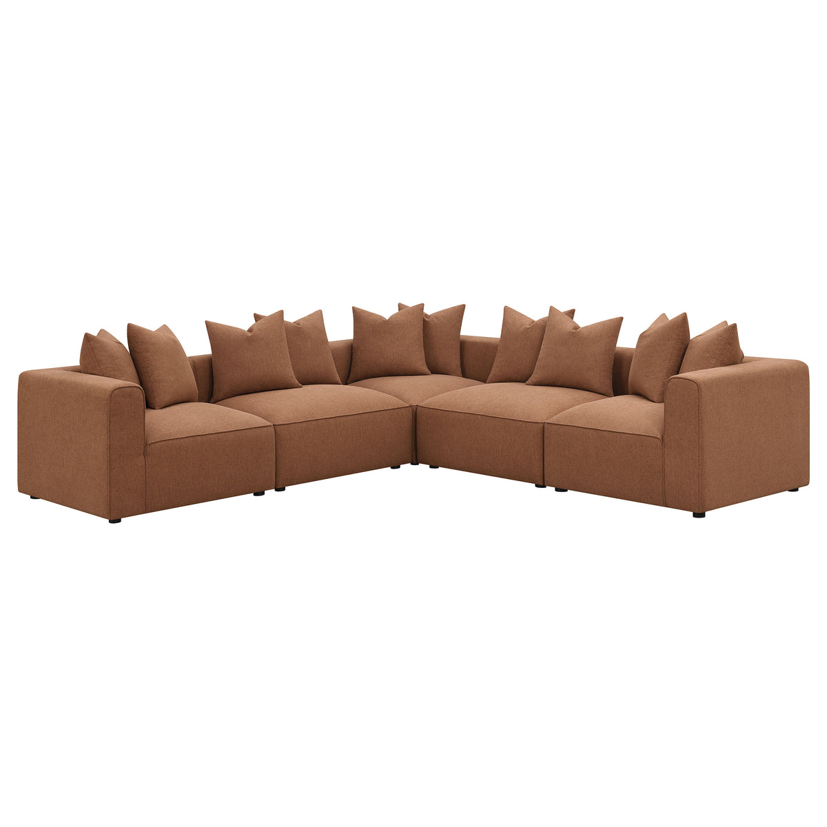 Jennifer Upholstered Armless Chair - Terracotta