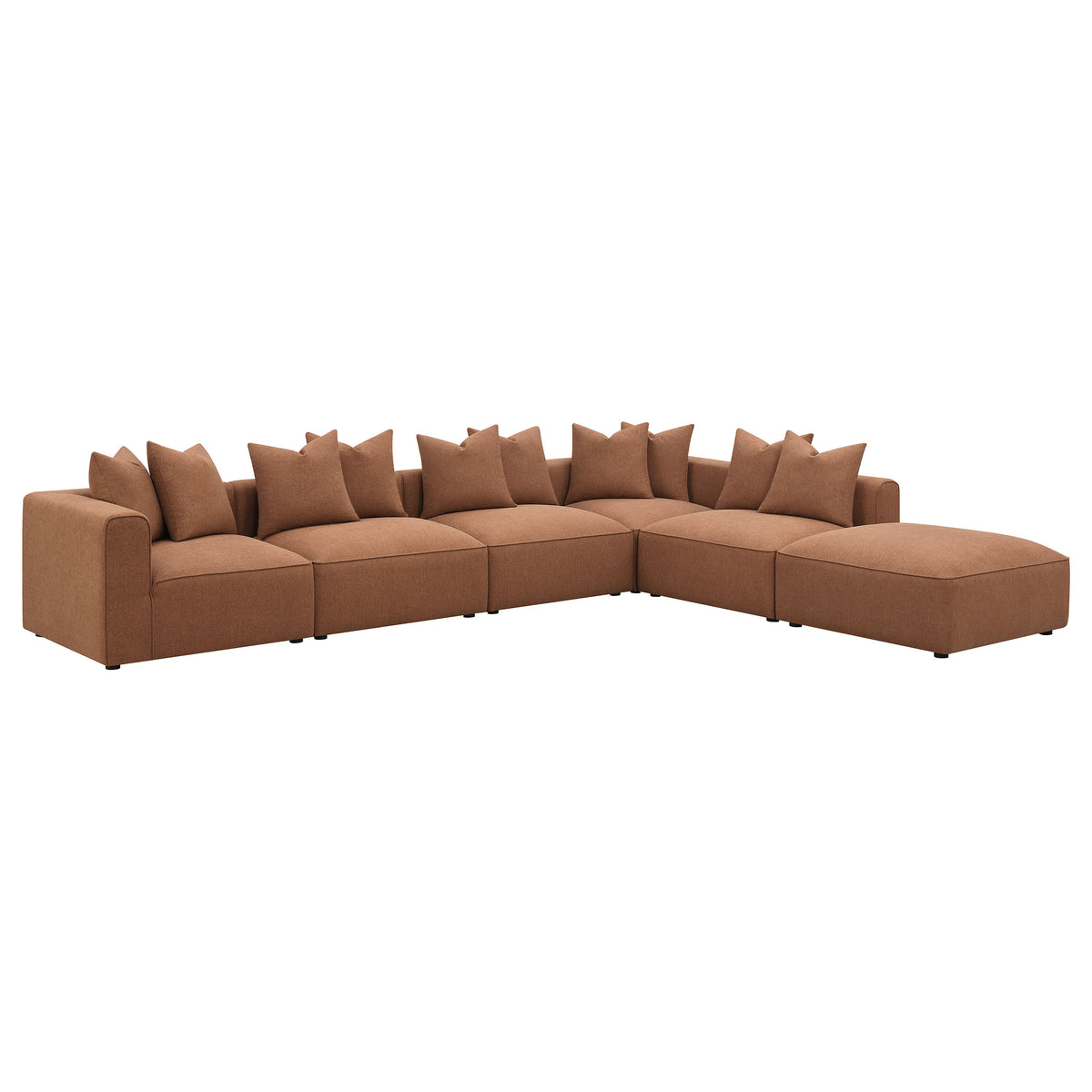 Jennifer Upholstered Armless Chair - Terracotta