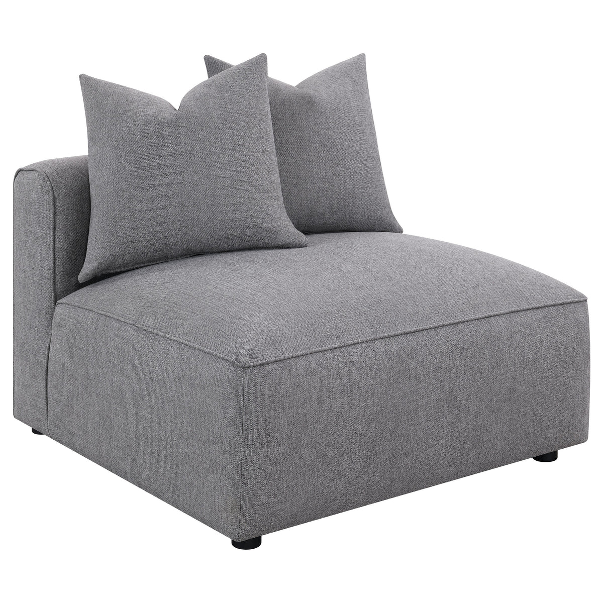 Jennifer Upholstered Armless Chair - Grey