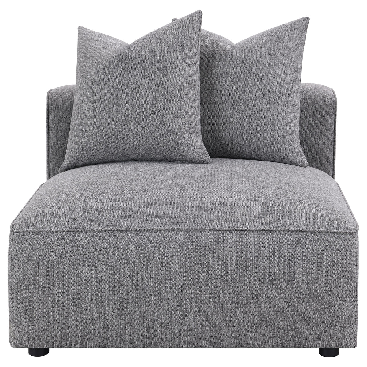 Jennifer Upholstered Armless Chair - Grey