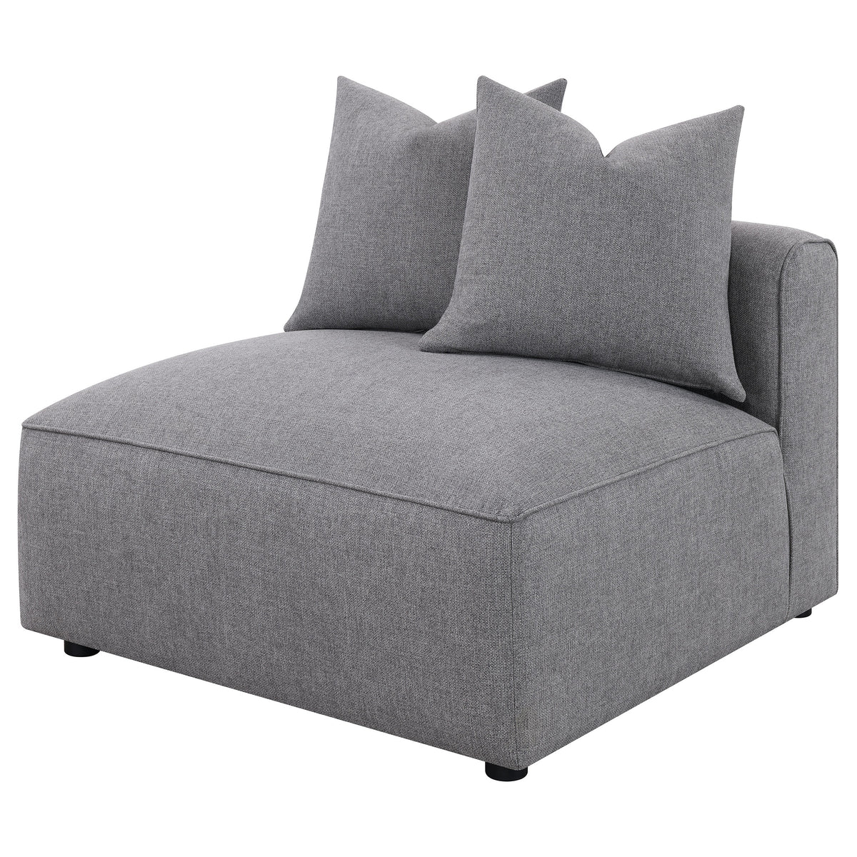 Jennifer Upholstered Armless Chair - Grey