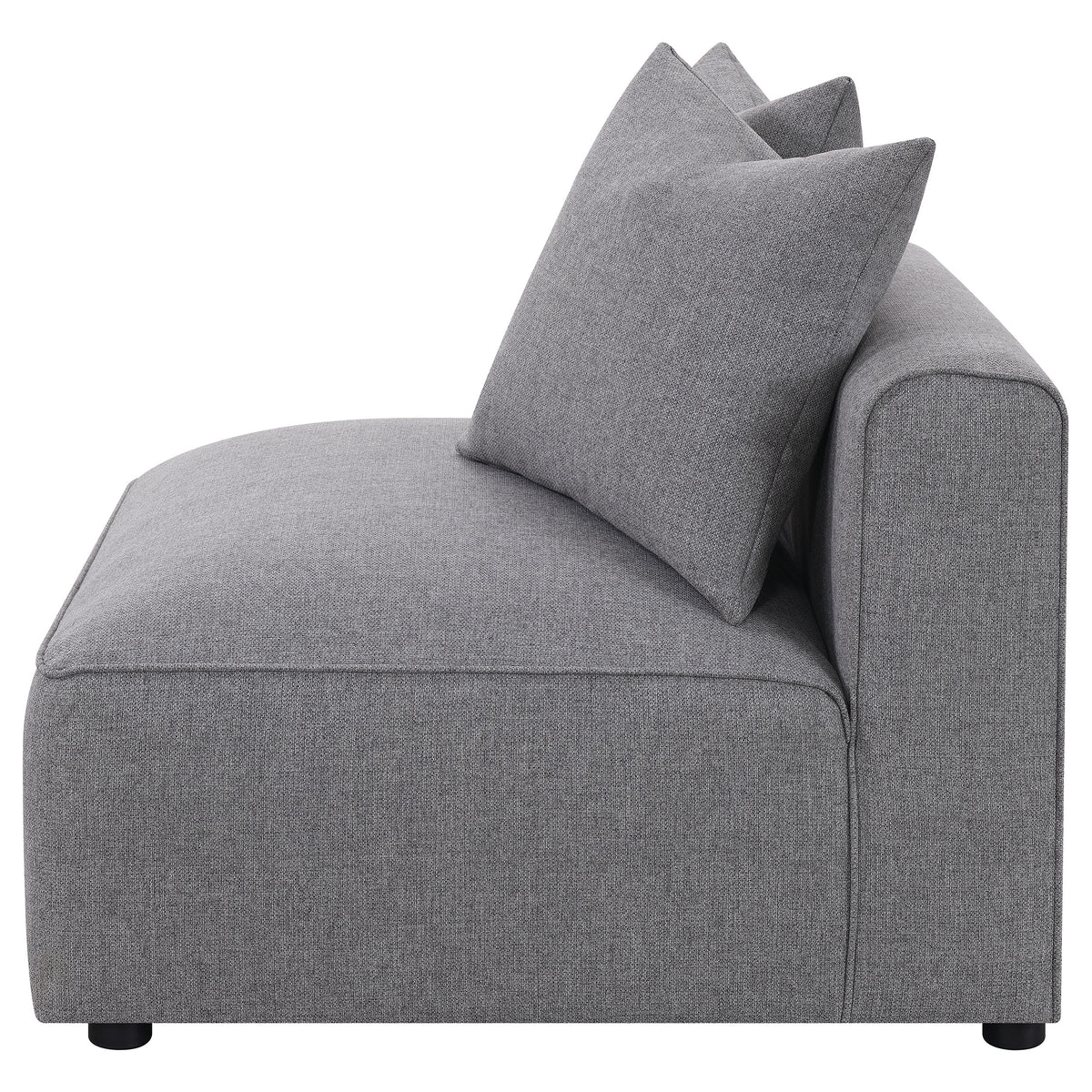 Jennifer Upholstered Armless Chair - Grey