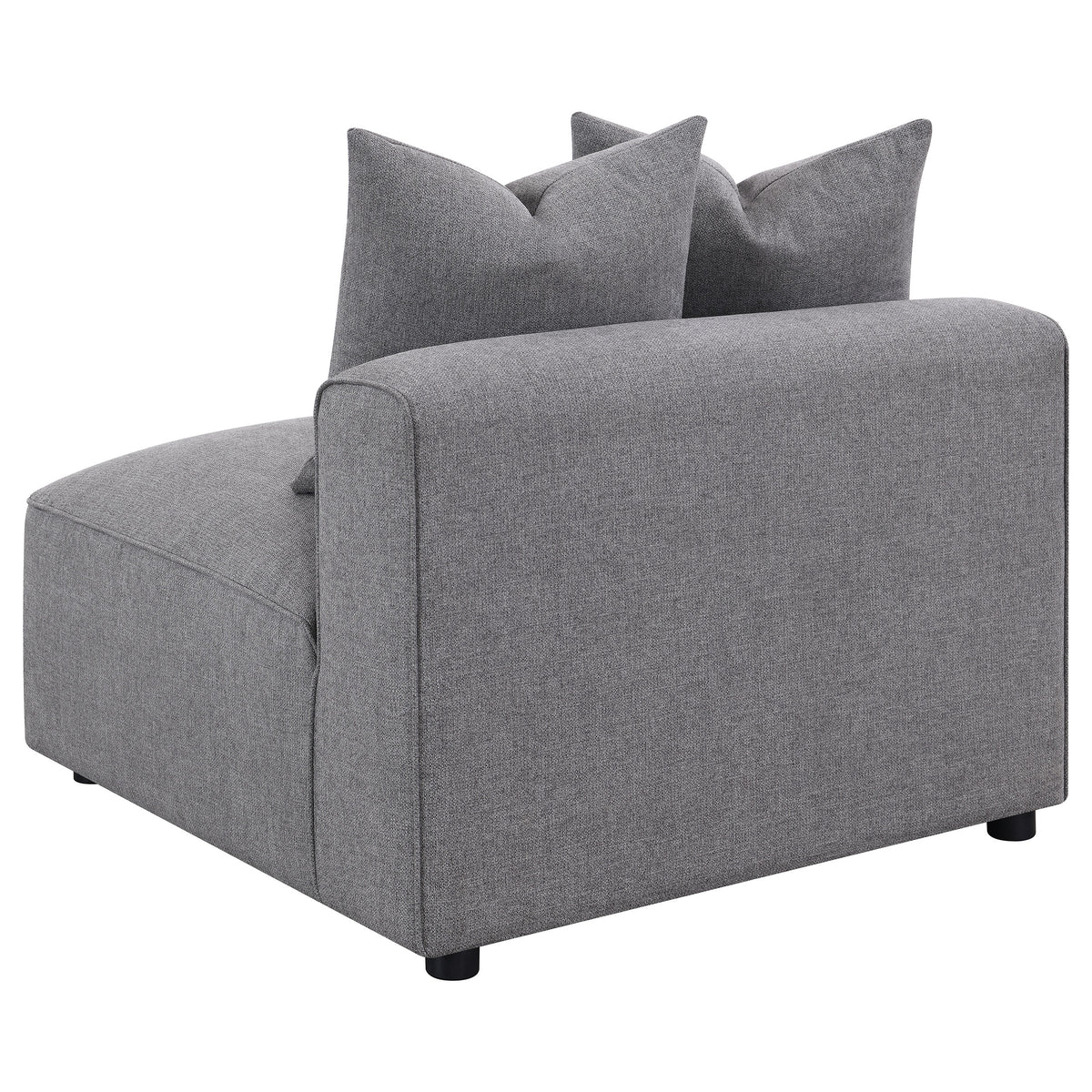 Jennifer Upholstered Armless Chair - Grey