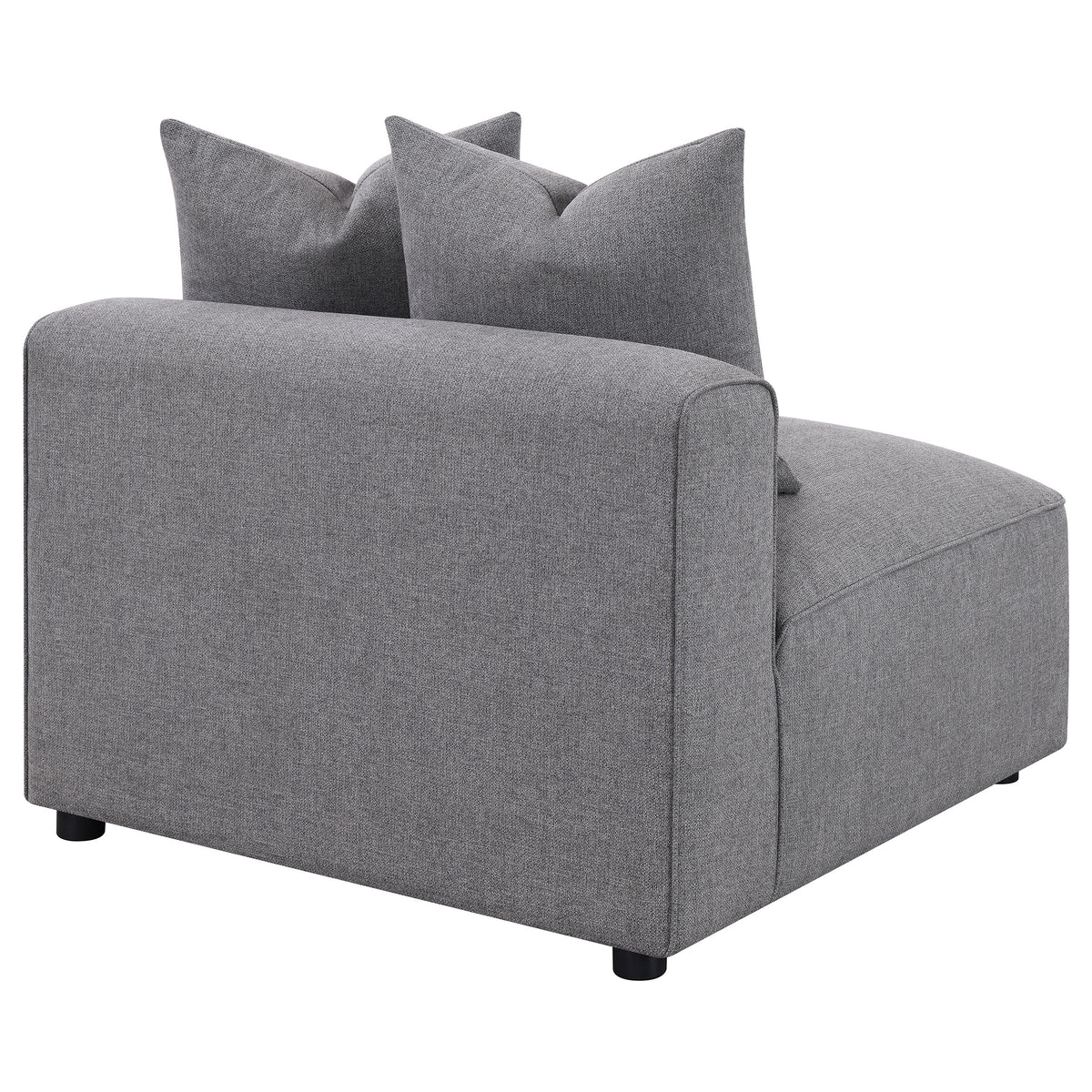 Jennifer Upholstered Armless Chair - Grey