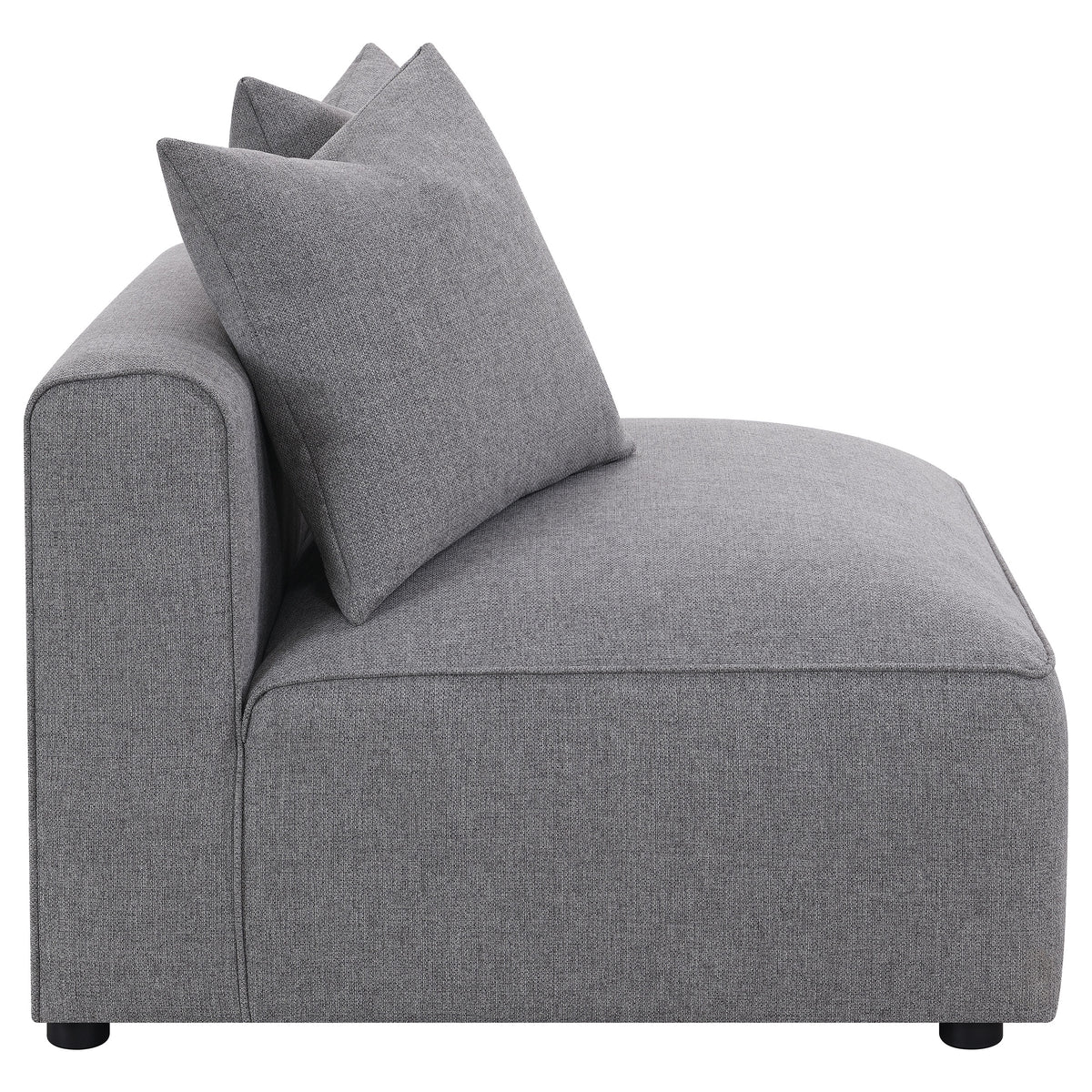 Jennifer Upholstered Armless Chair - Grey