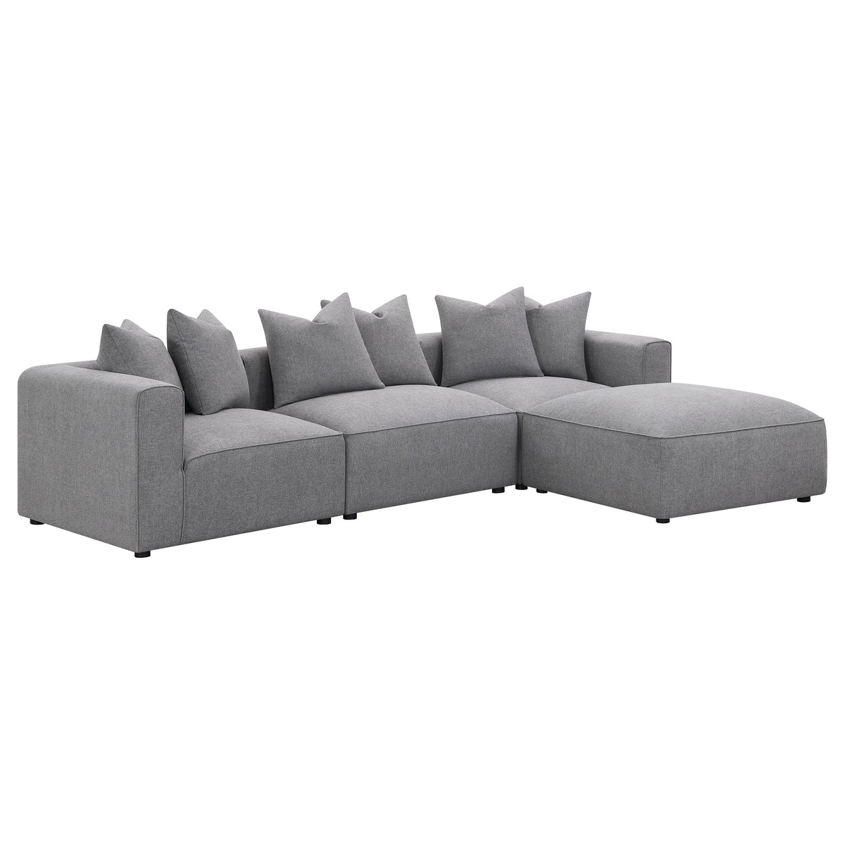 Jennifer Upholstered Armless Chair - Grey