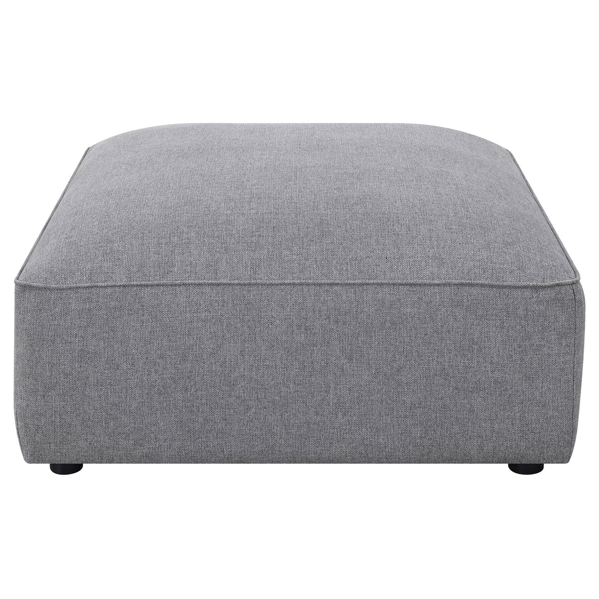 Jennifer Square Upholstered Ottoman - Grey