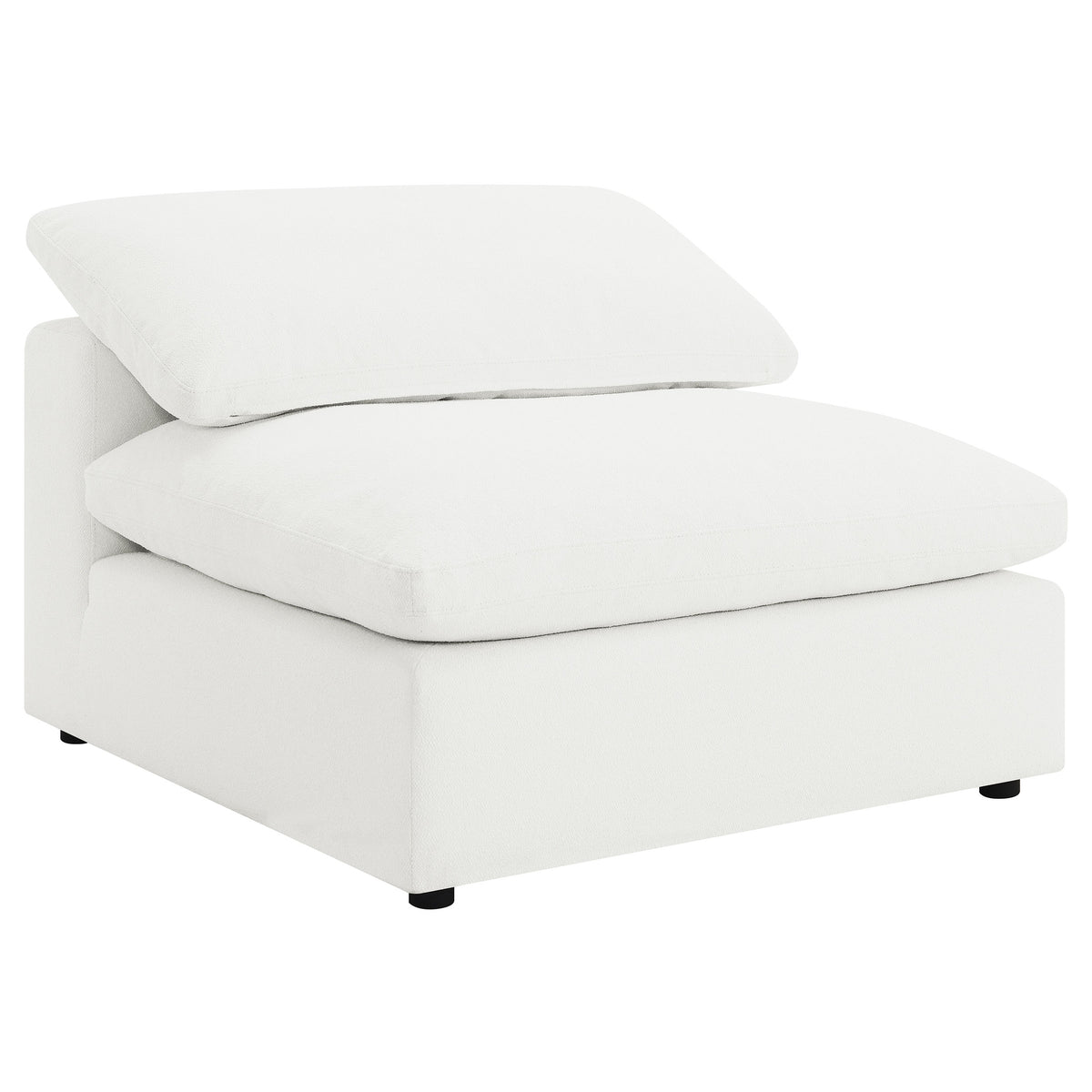 Raleigh 6-piece Boucle Upholstered Modular Sectional with 3 Corner Chairs and 2 Armless Chairs - Ivory