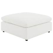 Raleigh Boucle Upholstered Ottoman - Ivory