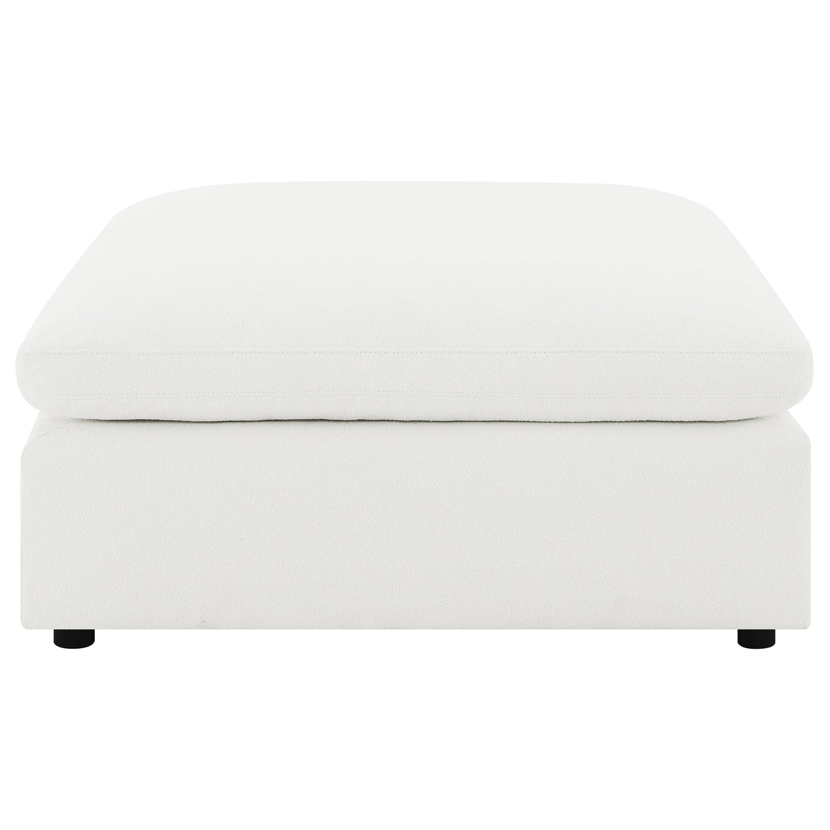 Raleigh Boucle Upholstered Ottoman - Ivory