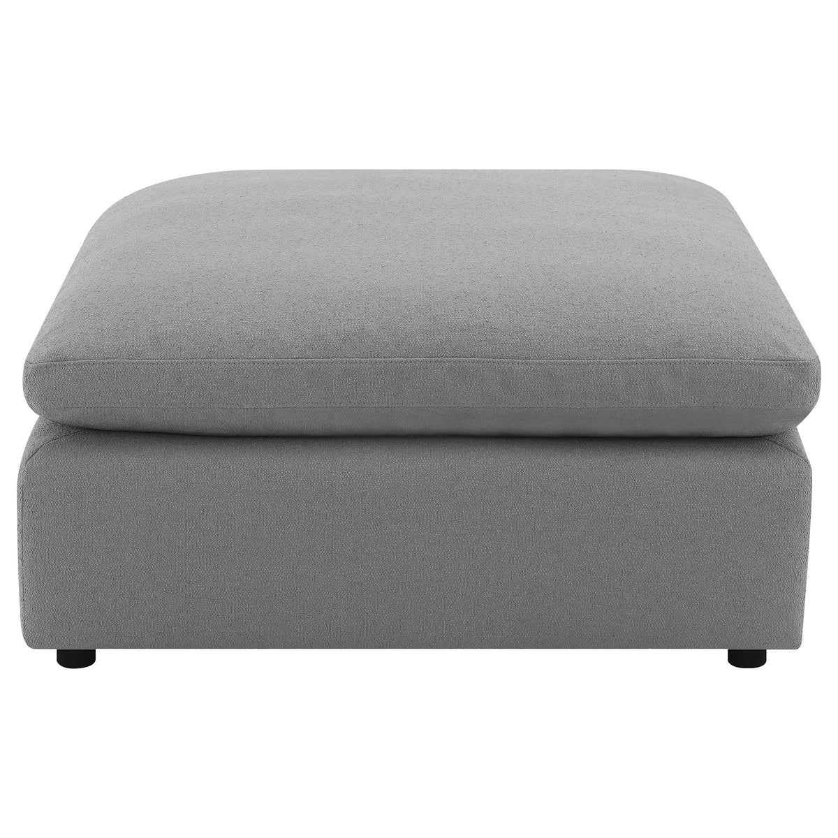 Raleigh Boucle Upholstered Ottoman - Grey