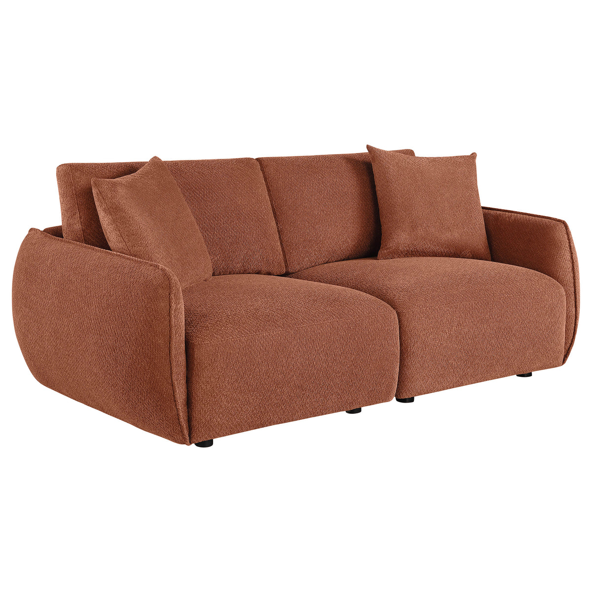Elysia Fabric Upholstered Modular Lounge Loveseat - Coral