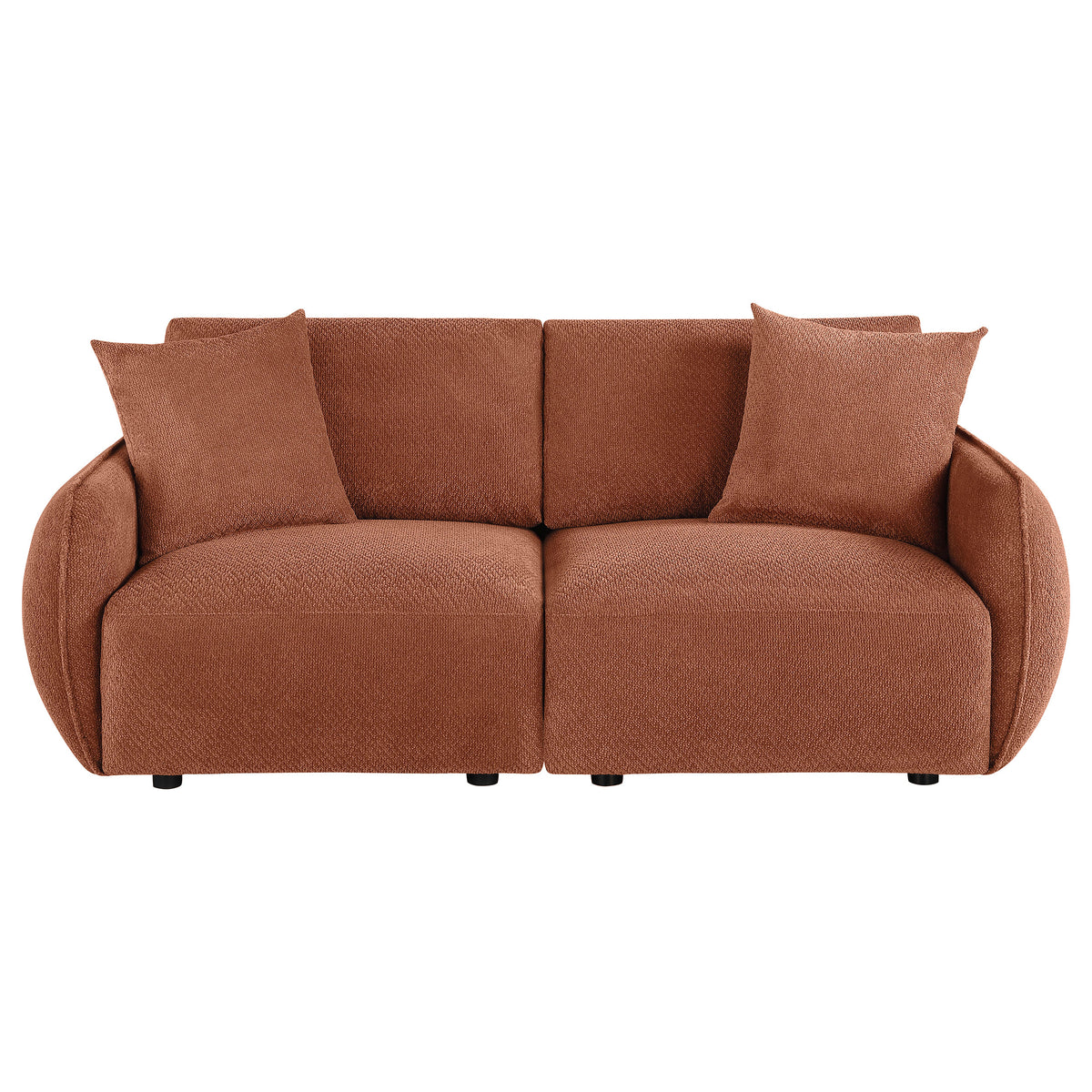 Elysia Fabric Upholstered Modular Lounge Loveseat - Coral