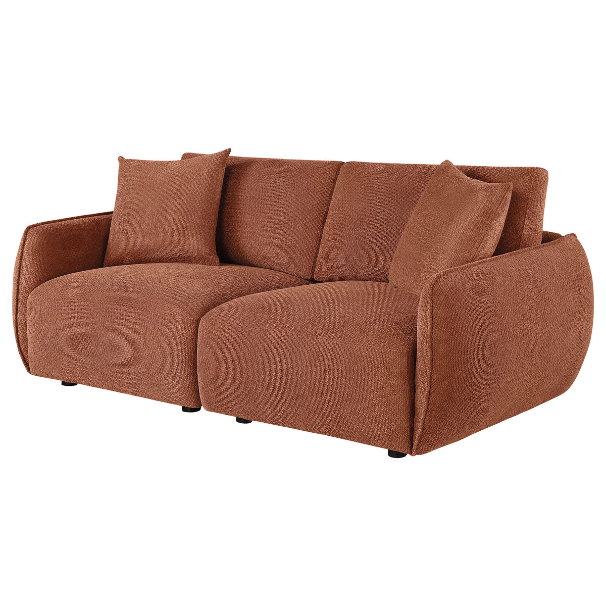 Elysia Fabric Upholstered Modular Lounge Loveseat - Coral