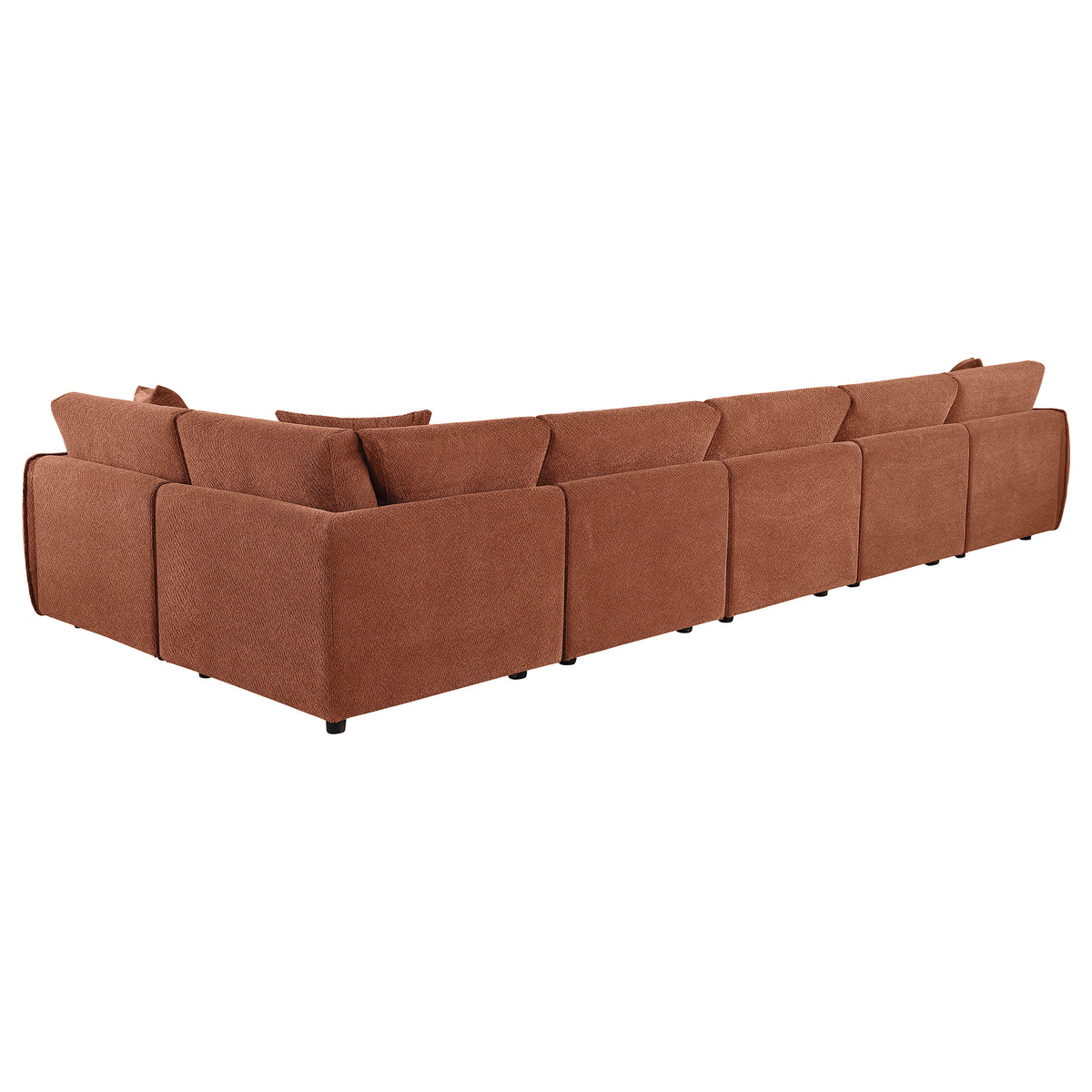 Elysia 6-piece Fabric Upholstered Modular Sectional Sofa - Coral