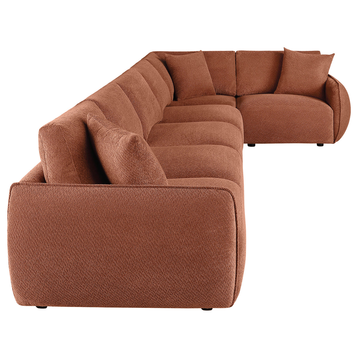 Elysia 6-piece Fabric Upholstered Modular Sectional Sofa - Coral