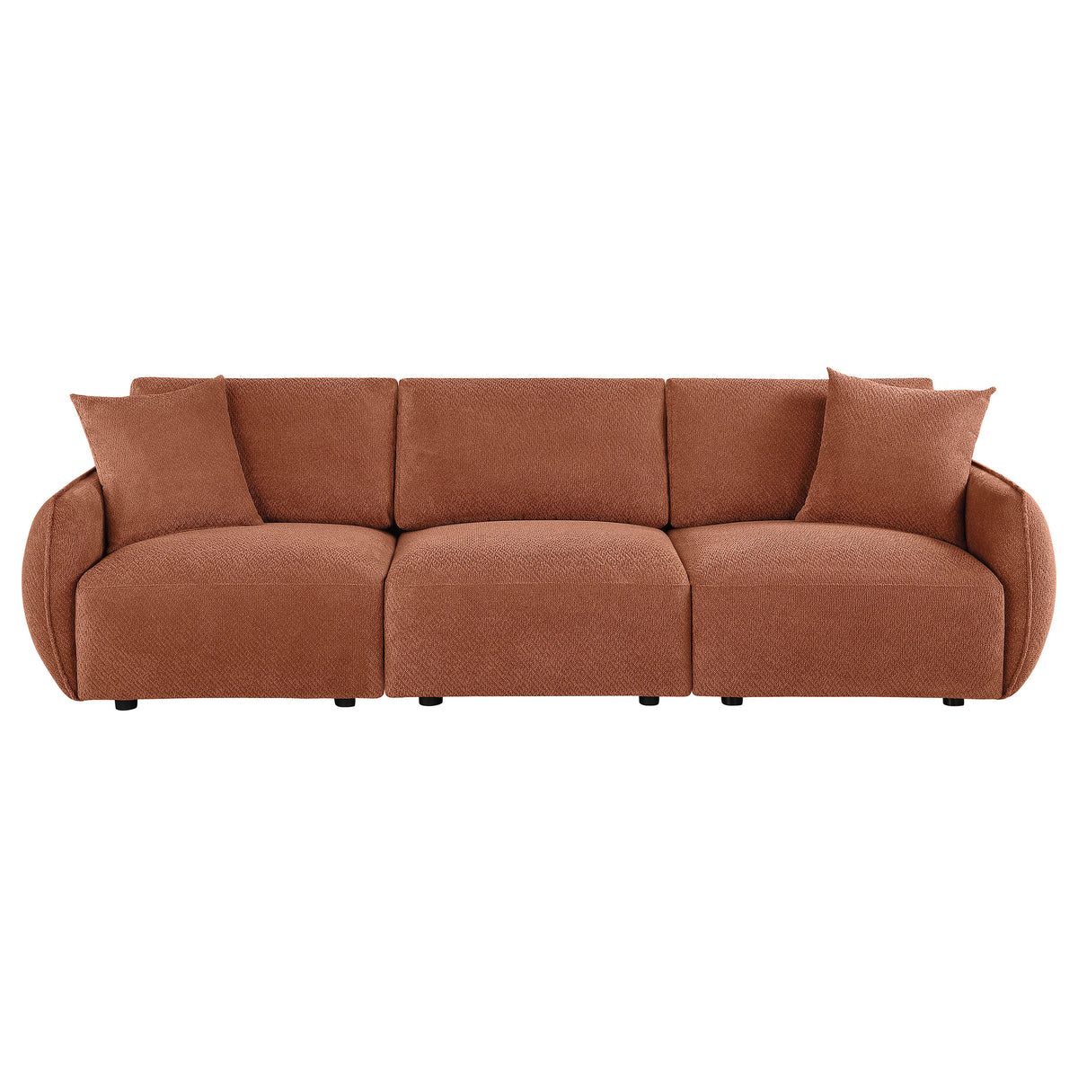 Elysia Fabric Upholstered Modular Lounge Sofa - Coral