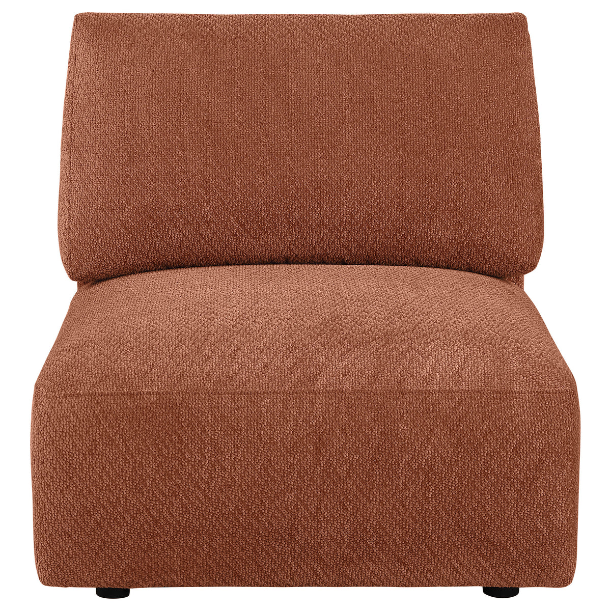 Elysia Fabric Upholstered Modular Armless Chair - Coral