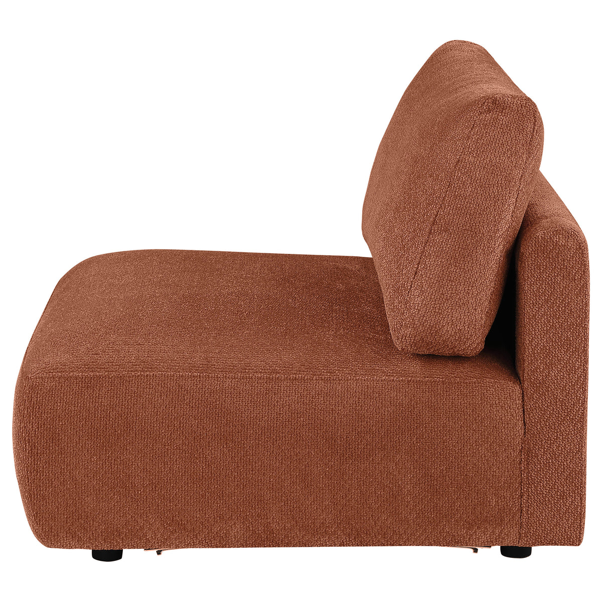 Elysia Fabric Upholstered Modular Armless Chair - Coral