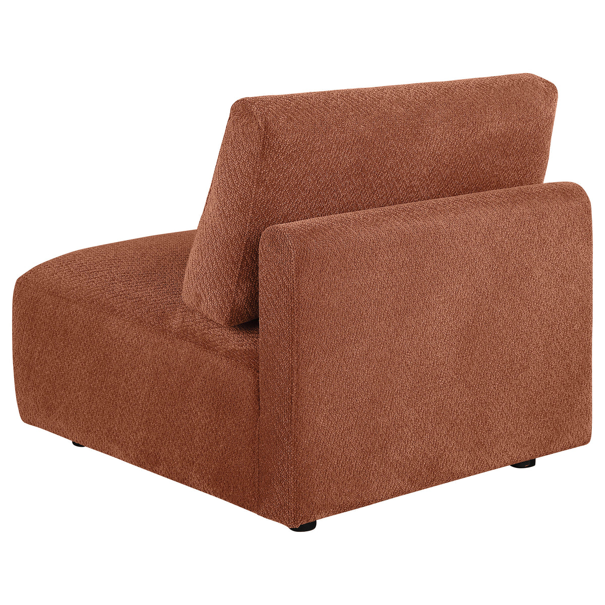 Elysia Fabric Upholstered Modular Armless Chair - Coral