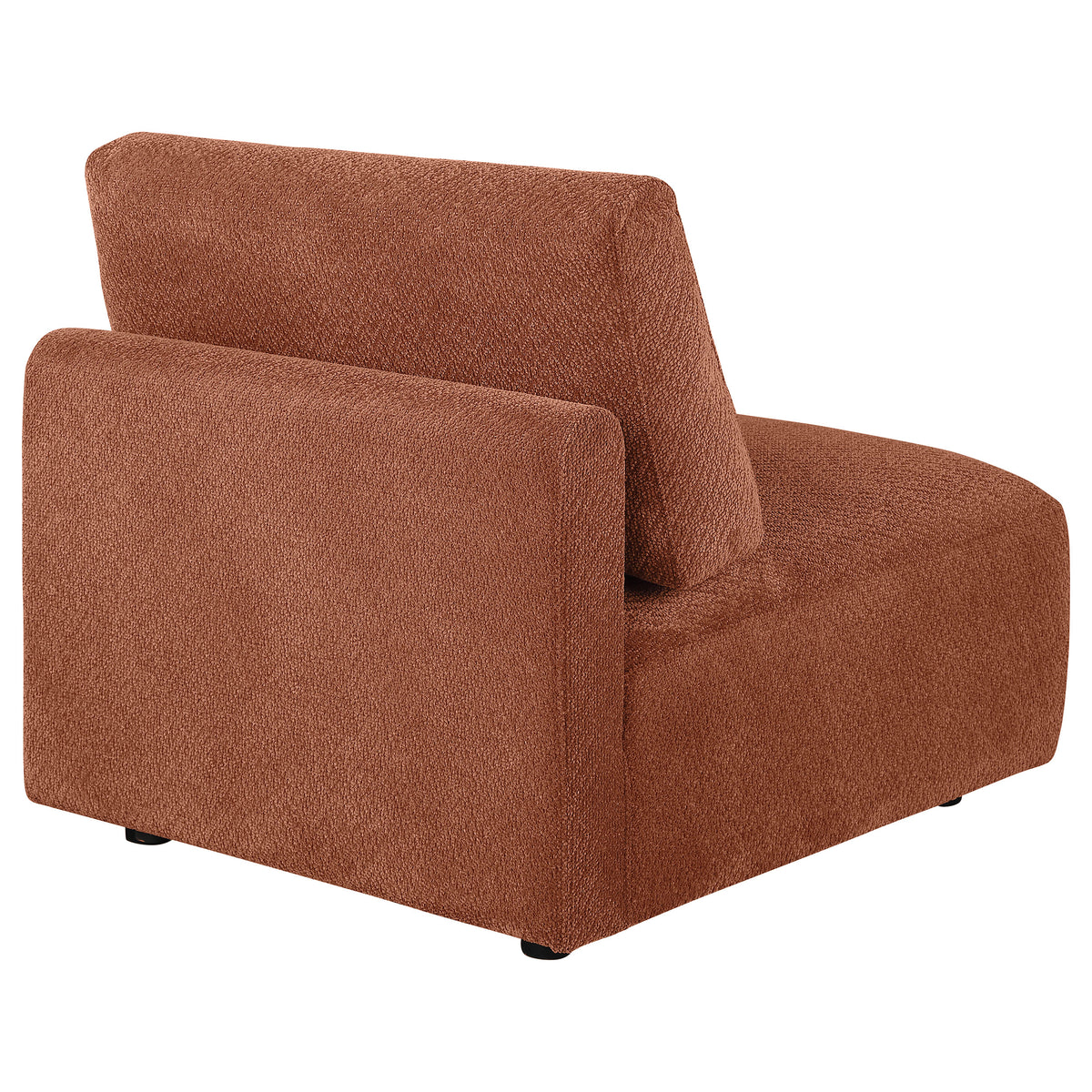 Elysia Fabric Upholstered Modular Armless Chair - Coral