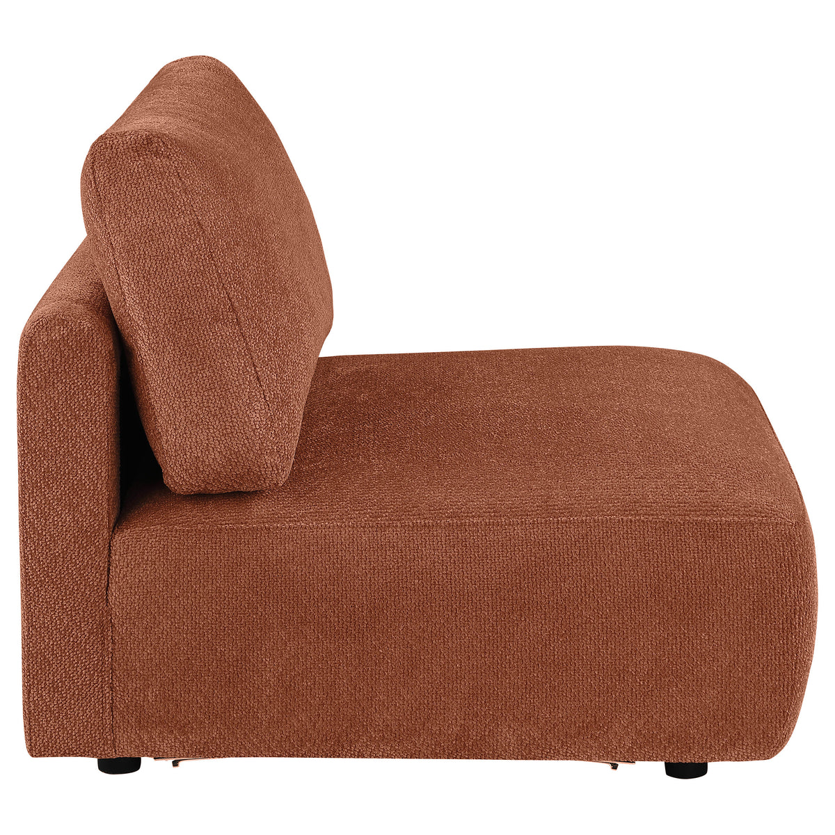 Elysia Fabric Upholstered Modular Armless Chair - Coral