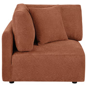 Elysia Fabric Upholstered Modular Corner Chair - Coral