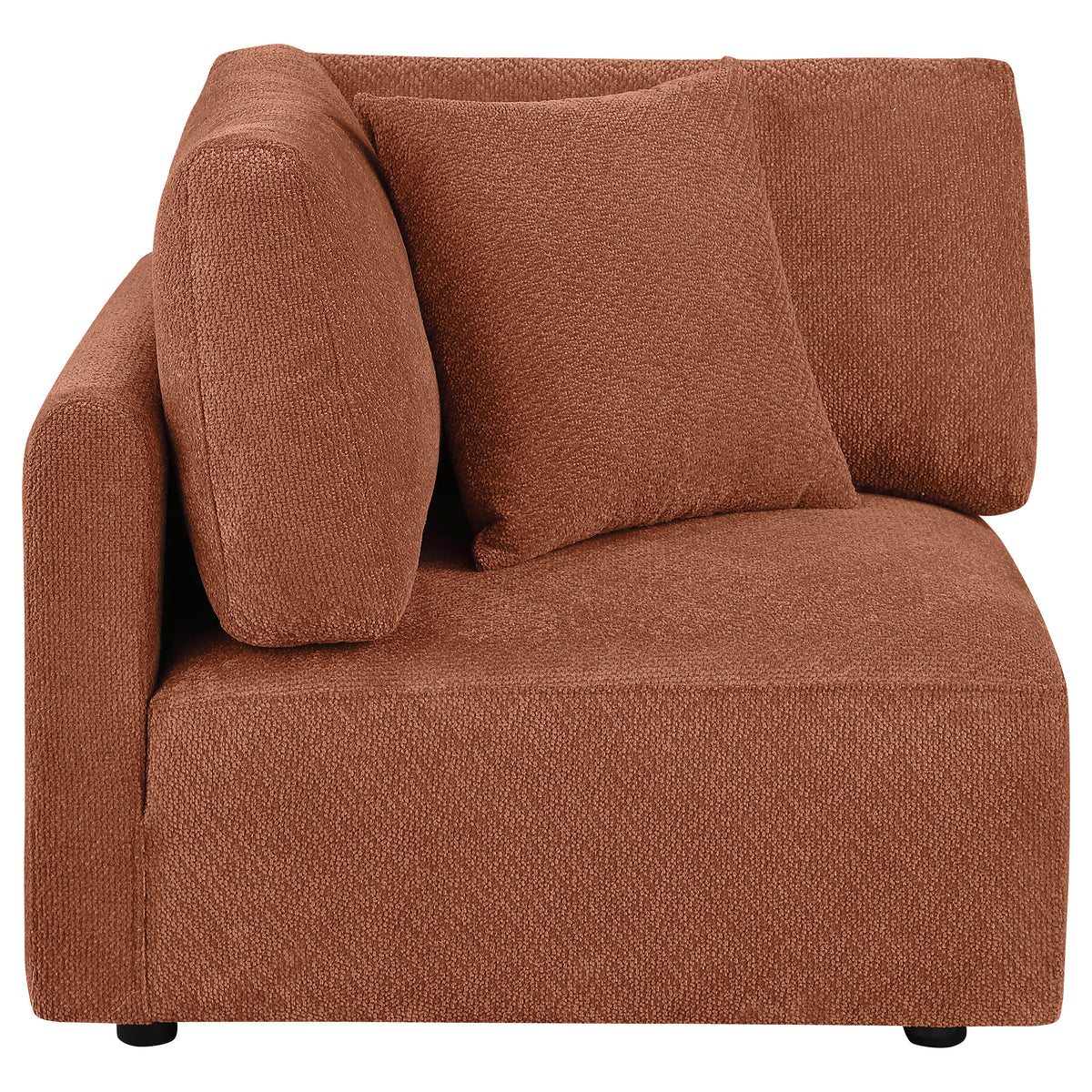Elysia Fabric Upholstered Modular Corner Chair - Coral