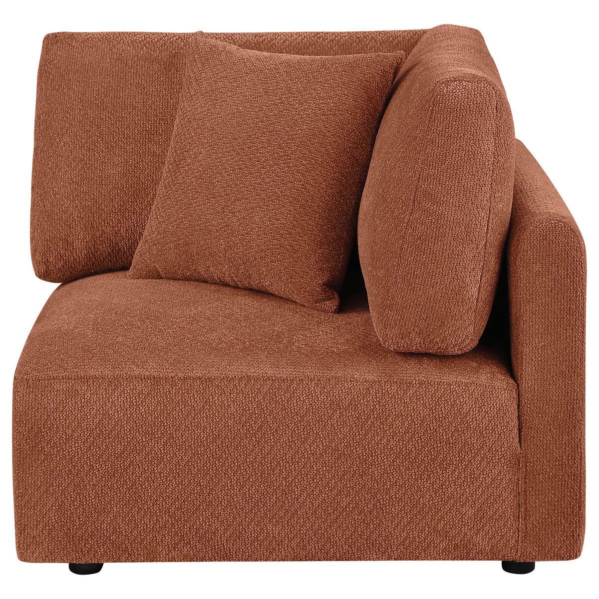 Elysia Fabric Upholstered Modular Corner Chair - Coral