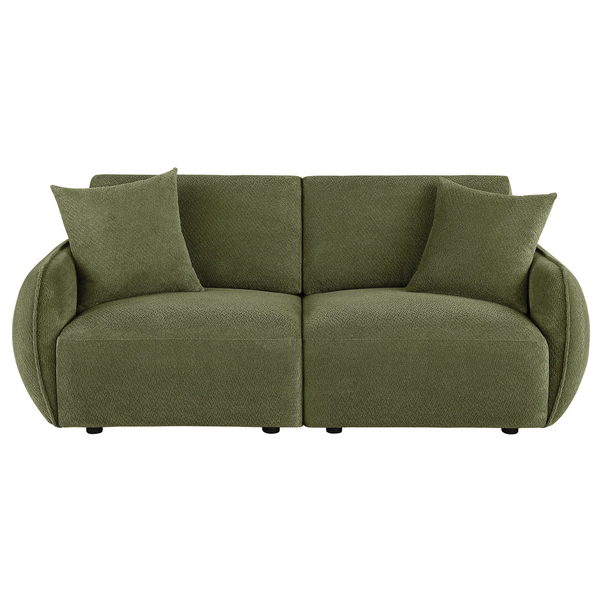 Elysia Fabric Upholstered Modular Lounge Loveseat - Green
