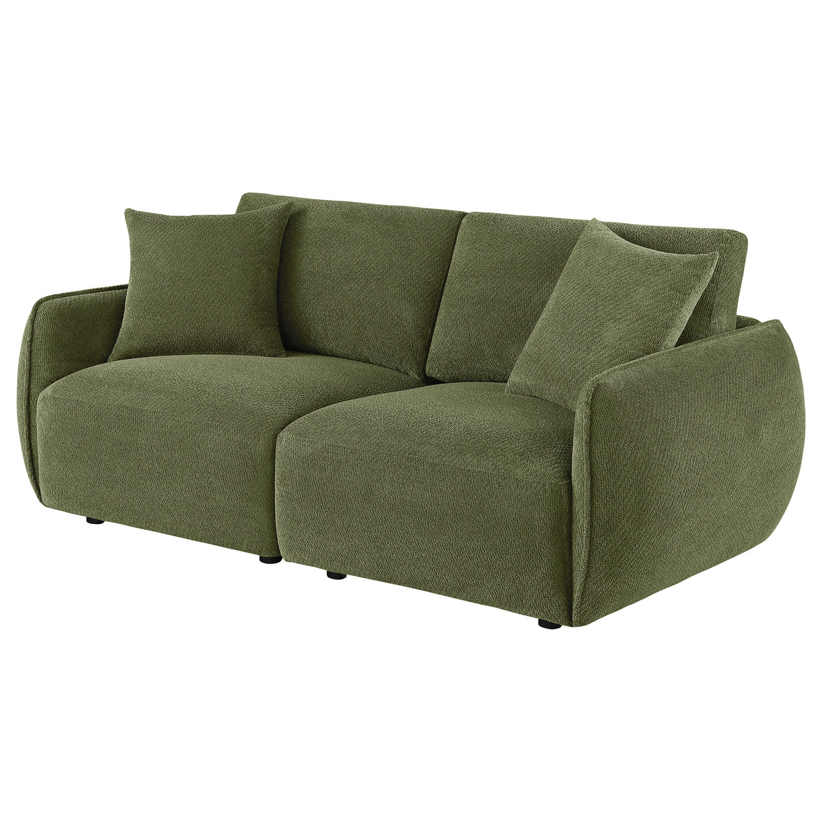 Elysia Fabric Upholstered Modular Lounge Loveseat - Green
