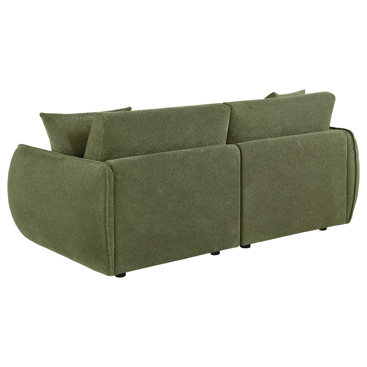 Elysia Fabric Upholstered Modular Lounge Loveseat - Green