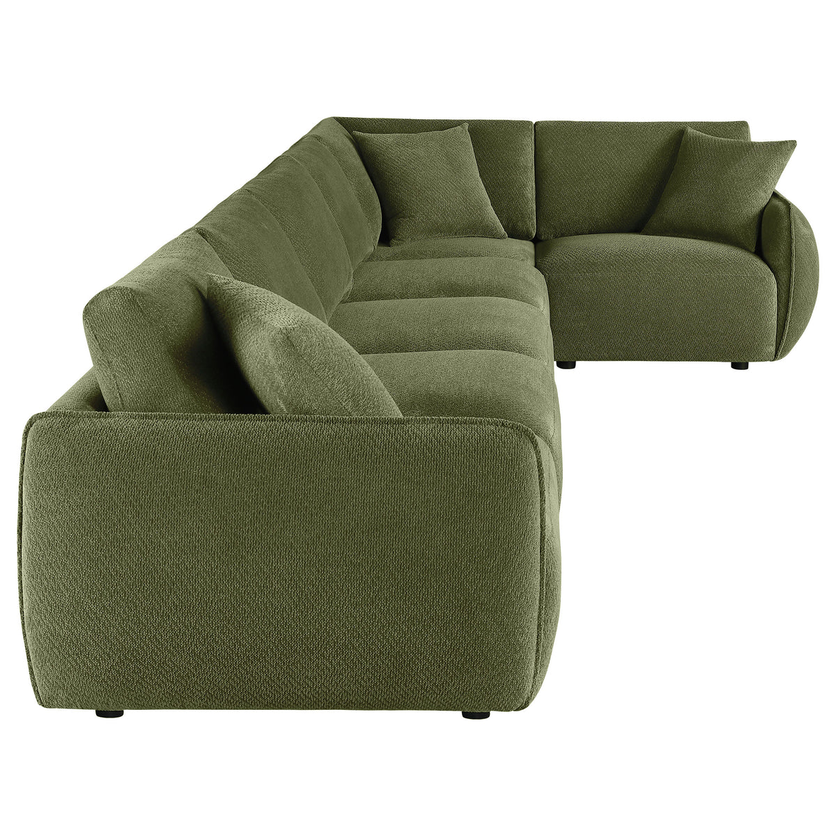 Elysia 6-piece Fabric Upholstered Modular Sectional Sofa - Green