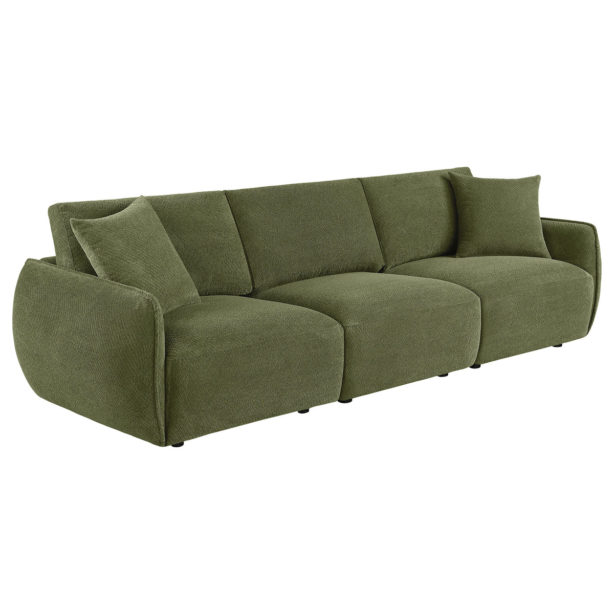 Elysia Fabric Upholstered Modular Lounge Sofa - Green