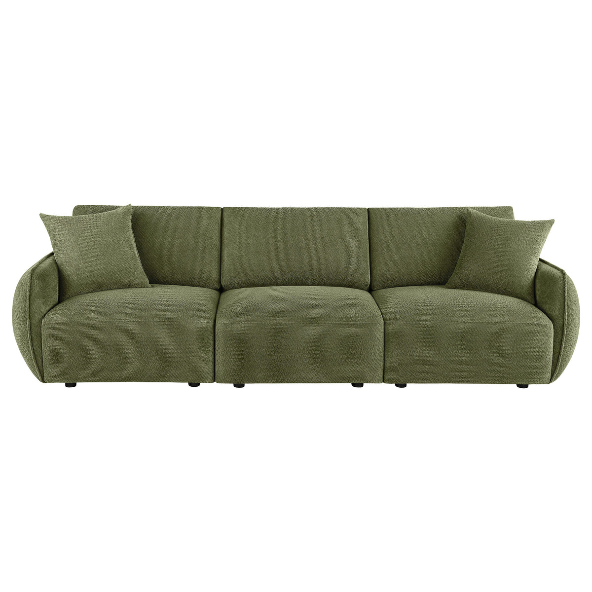 Elysia Fabric Upholstered Modular Lounge Sofa - Green