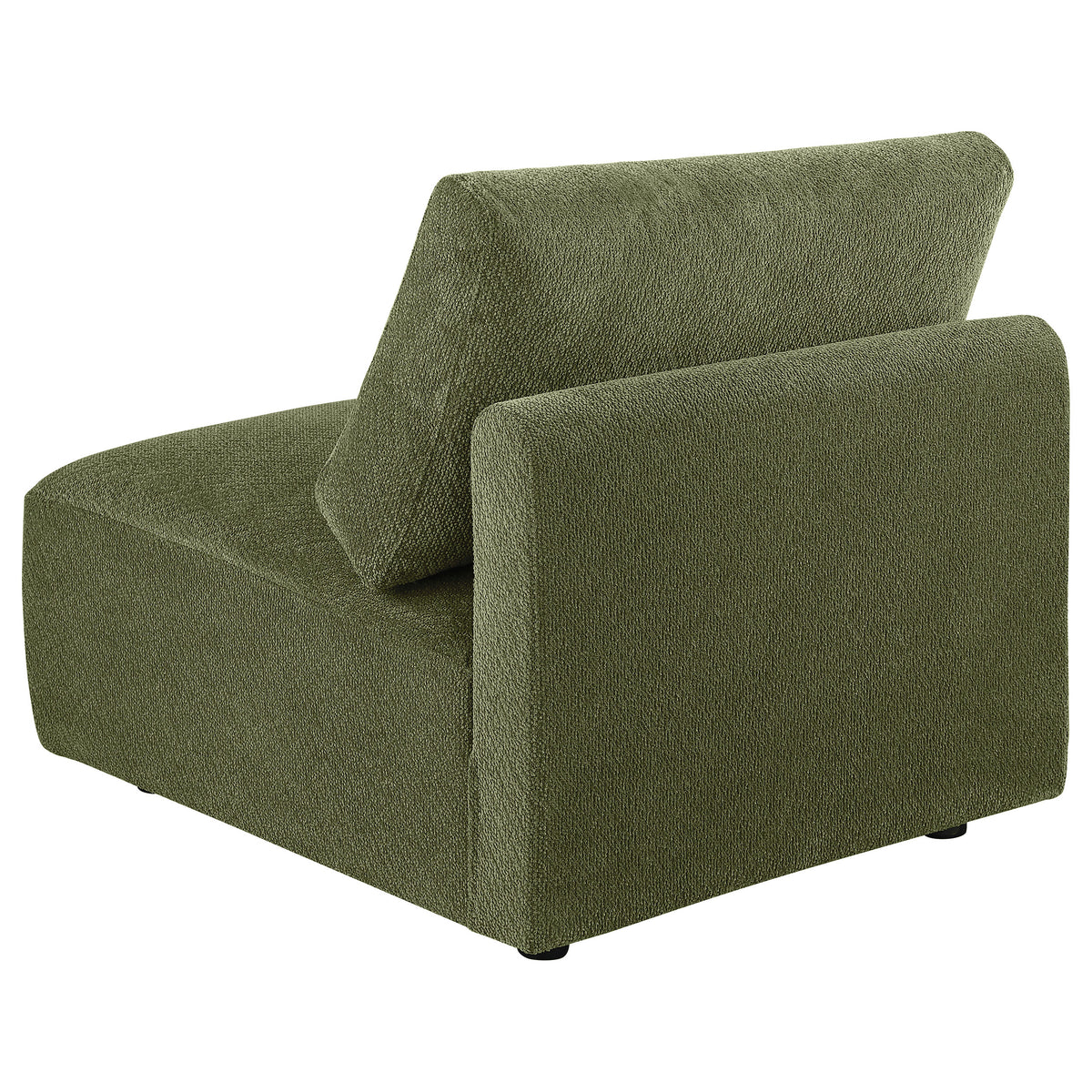Elysia Fabric Upholstered Modular Armless Chair - Green