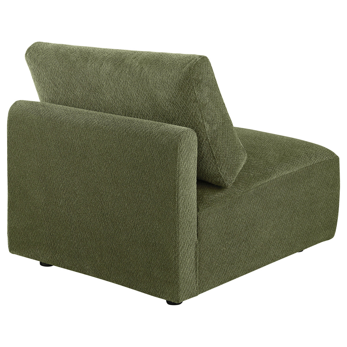 Elysia Fabric Upholstered Modular Armless Chair - Green