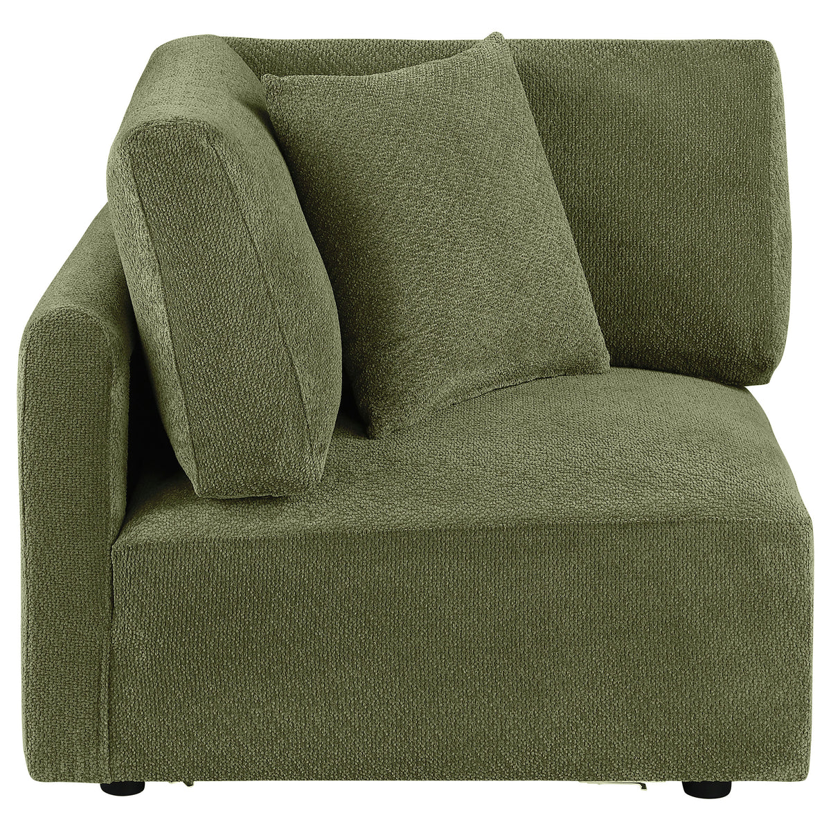 Elysia Fabric Upholstered Modular Corner Chair - Green