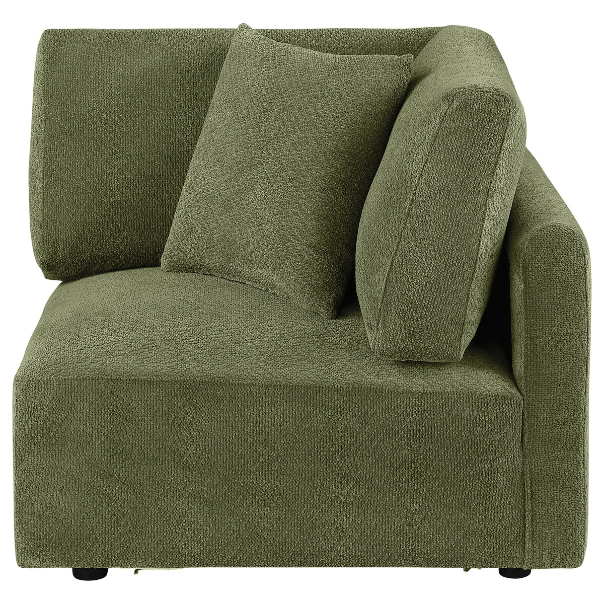 Elysia Fabric Upholstered Modular Corner Chair - Green