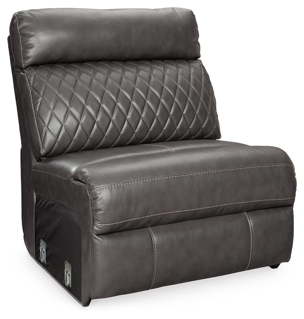 Samperstone Armless Chair Faux Leather