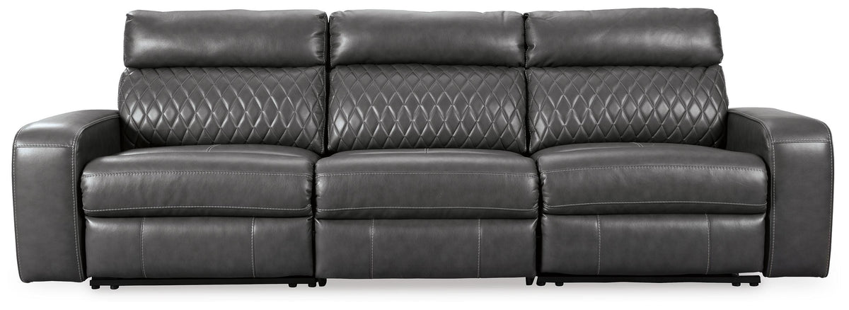 Samperstone 3-Piece Power Reclining Sectional Sofa Faux Leather