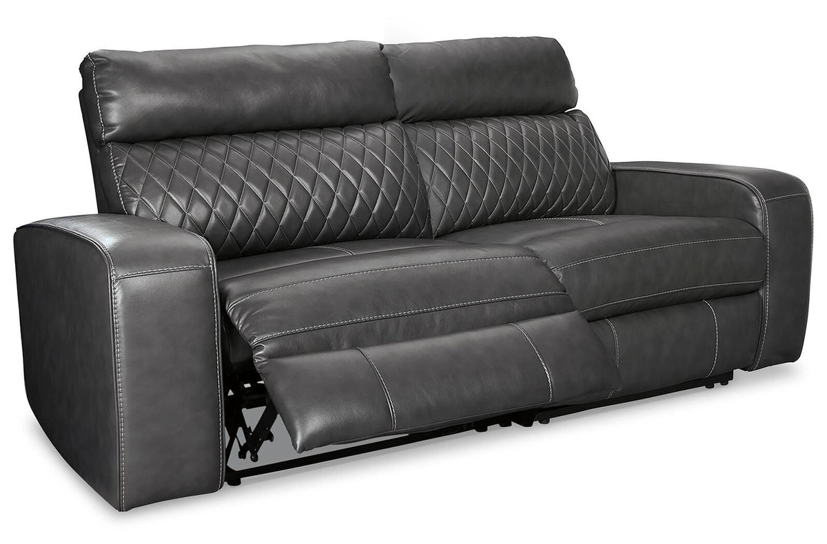 Samperstone 2-Piece Power Reclining Sectional Loveseat Faux Leather
